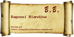 Bagossi Blandina névjegykártya